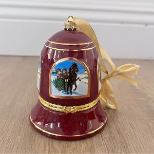 Mr. Christmas Bell Ornament Music Box - Joy To The World - Children Horse Tested
